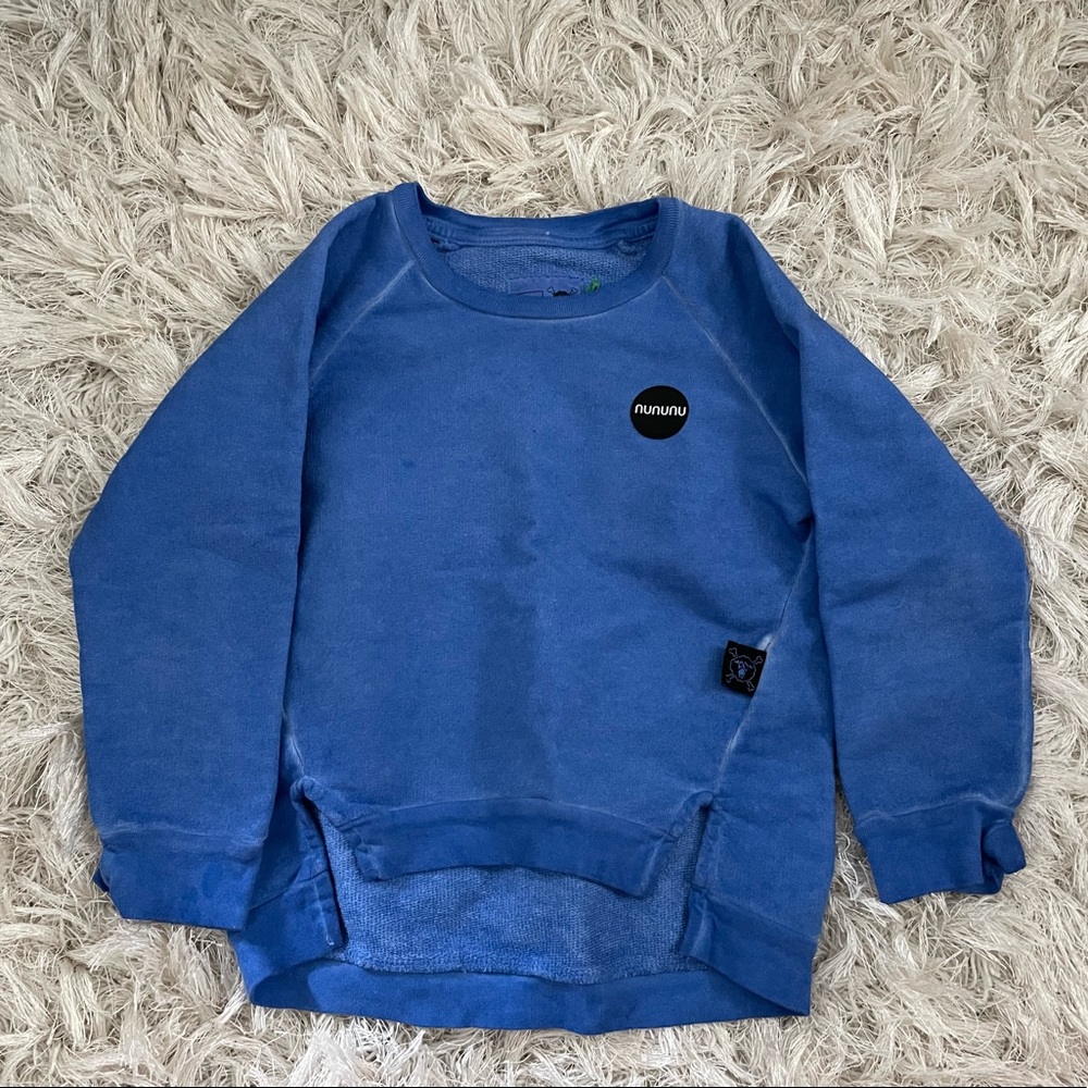 NWOT.  Nununu blue sweatshirt. Unisex. 4-5T. Brand new